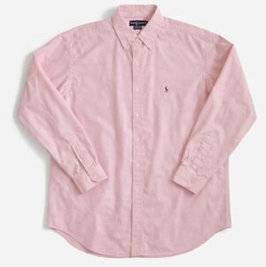 Polo Ralph Lauren yarmouth pink cotton button down shirt size 17-35 XL